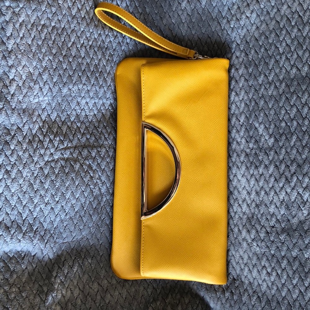 Large mustard yellow clutch from WHBM
